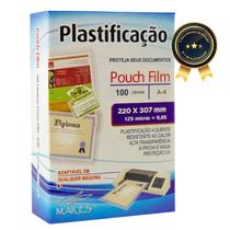 Polaseal A4 220x307 - 20 Folhas - Plástico para Plastificação Pouch Film 0,05