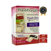 Polaseal A4 220x307 - 20 Folhas - Plástico para Plastificação Pouch Film 0,07