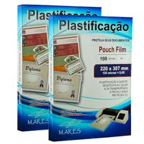 Polaseal A4 220x307 - Kit 200 Folhas - Plástico para Plastificação Pouch Film 0,05