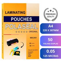 Polaseal A4 Plástico Para Plastificação 220x307x0,05mm 50un - PLASTIFICACAO