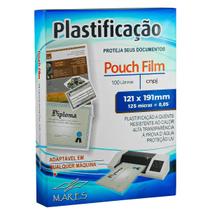 Polaseal CNPJ 121x191 - 100 folhas - Plástico para plastificação Pouch Film 0,05 - MARES