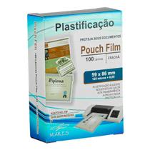 Polaseal Crachá 59x86 - 100 folhas - Plástico para plastificação Pouch Film 0,05