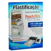 Polaseal Meio Ofício 170x226 - 100 folhas - Plástico para plastificação Pouch Film 0,05 - MARES