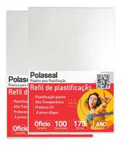 Polaseal Ofício 200 un Plástico Plastificação 0,07 175Mic Polaseal Ofício 200 un Plástico Plastificação 0,07 175Mic