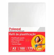 Polaseal Plástico para Plastificação A3 303x426x0,07mm 100un
