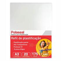 Polaseal plástico para plastificação a3 303x426x0,07mm 20un