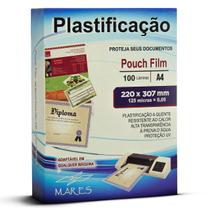 Polaseal Plástico para plastificação A4 220x307 - 100 folhas Pouch Film 0,05