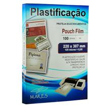 Polaseal Plástico para plastificação A4 220x307 - 100 folhas Pouch Film 0,05