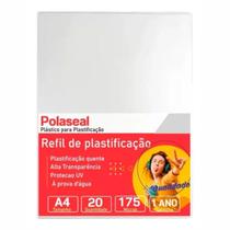 Polaseal plástico para plastificação a4 220x307x0,07mm 20un Polaseal plástico para plastificação a4 220x307x0,07mm 20un