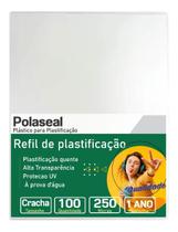 Polaseal Plástico para Plastificação Crachá 59x86x0,10 100un