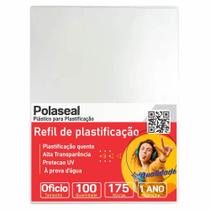 Polaseal Plástico Para Plastificação Ofício 0,07mm 100un Polaseal Plástico Para Plastificação Ofício 0,07mm 100un