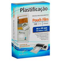Polaseal Título 66x99 - 100 folhas - Plástico para plastificação Pouch Film 0,05 - MARES
