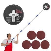 Pole Sander Aoiaute Radial de 9 polegadas com haste de extensão de 125-229 cm