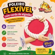 Poleiro Flexível com corda de Algodão. Com ventosas. 80cm de corda Poleiro Flexível com corda de Algodão. Com ventosas. 80cm de corda