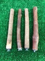 Poleiro tamanho G, reto de madeira natural sem tratamento com adaptador universal