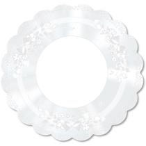 Poli Redondo 38CM Laço Branco Pacote com 50 Unidades Poli Redondo 38CM Laço Branco Pacote com 50 Unidades