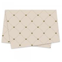 Poli Sujinho Decorado 49X69CM Heart NUDE/OURO Pacote com 50