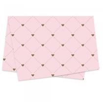 Poli Sujinho Decorado 49X69CM Heart Rosa Quartz Pacote com 50