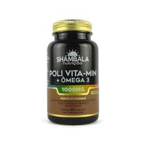 Poli vita-min com ômega 3 60 cápsulas de 1000mg Shambala