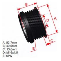 Polia Alternador Roda Livre Bmw Chevrolet Opel Vauxhall ZM9600302