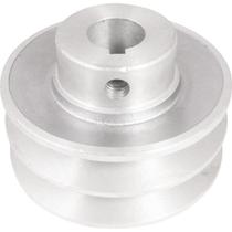 Polia Alumínio 2 Canais Perfil A 80mm Com Furo 19mm Vonder Polia Alumínio 2 Canais Perfil A 80mm Com Furo 19mm Vonder