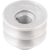 Polia De Alumínio 2 Canais Perfil A 60mm Com Furo De Vonder