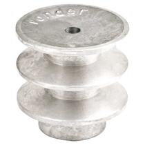 Polia de Alumínio Sem Furo com 2 Canais Perfil B 60 mm - 6684220060 - VONDER