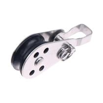 Polia De Elevação Giratória De Roda Única Com Bloco Deslizante De Cabo De Aço Inoxidável De 25mm