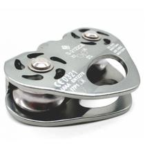 Polia Dupla Em Linha Tirolesa 25kn UsCe Uiaa Para Corda E Cabo De Aço Cinza