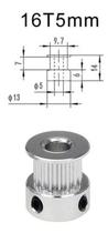 Polia Gt2 16 Dentes Furo 5mm P/ Correia 6mm 3d Cnc 16TB5W6
