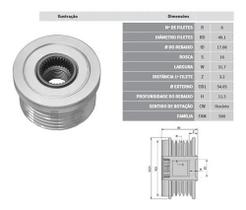 Polia roda livre alter.audi a3/a4 1.8 2.0