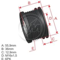 Polia roda livre para alternador Audi A4 2005 a 2008 ZM