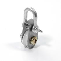 Polia Roldana 30 mm - Nylon - Inox - Universal com Manilha