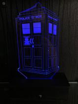 Police Box, Caixa Policial, Policia, Telefone, Doctor Who, Luminária Led, Decoração 16 cores