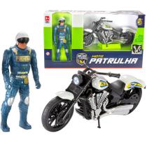 Policial Patrulha Rodoviária Com Moto Chopper - Bs Toys