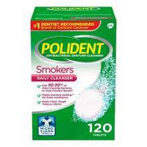 Polident Pastilhas Limpeza Dentadura Antibacteria P/Fumantes