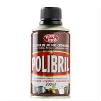 Polidor de Metais - Polibril Metais Cromados 200ml Latão, Cobre, Bronze, Alumínio e Aço