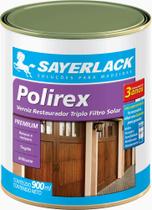 Polirex Verniz Premium Restaurador Mogno Brilhante 900ml Sayerlack Madeira Triplo Filtro Solar