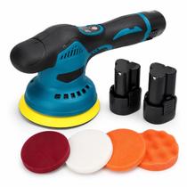 Politriz Automotiva Orbital Dual Action 18V Sem Fio com 2 Baterias Recarregáveis Kit Profissional Politriz Automotiva Orbital Dual Action 18V Sem Fio com 2 Baterias Recarregáveis Kit Profissional