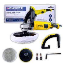 Politriz MPE Menegotti 1200W 180MM Com 5 Velocidades Ajustáveis e Punho Auxiliar Alça Tipo D Ideal Para Polimento E Espelhamento Automotivo