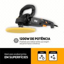 Politriz Rotativa WAP WF PR01 1200W Velocidade Ajustavel Para Polimento Automotivo e Acabamento Profissional