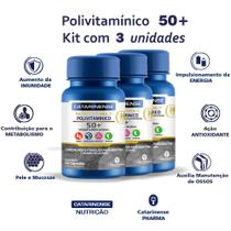 Polivitamínico 50+ Catarinense Pharma 180 cps - Kit 3 un
