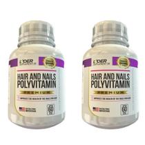 Polivitamínico Cabelos E Unhas Caps 500Mg 60 Cáps 2 Potes