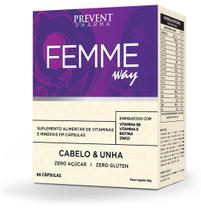 Polivitaminico Femme Way Cabelo Unha 60 Caps Prevent Pharma