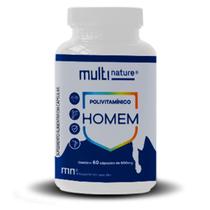 Polivitamínico Masculino Multifort Homem 500 mg - 60 Cápsulas - Multinature