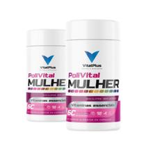 Polivitamínicos Vitalplus Mulher C/ colageno KIT 2 UNIDADES 120 Cápsulas