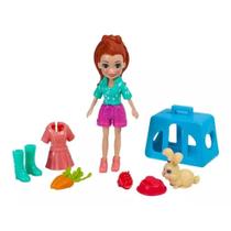 Polly Pocket Lila com Pet e Acessórios GDM11 - Mattel