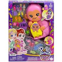 Polly Pocket Micro Bolsa Adventure Mae Macaco e Bebe Mattel GKJ63