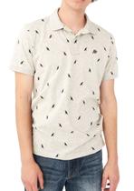 Polo Aeropostale Masculina Print Tucano Off White Mescla