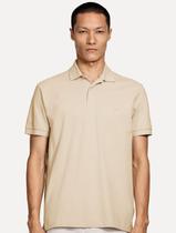 Polo Aramis Masculina Basic Piquet Mono Cáqui Claro